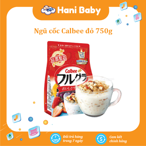 Ngũ Cốc Calbee Đỏ Nhật 750gr