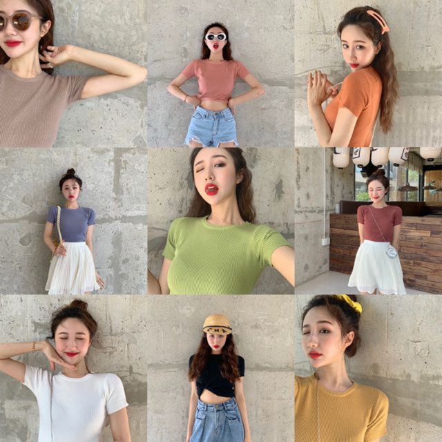 Áo len tăm cổ tròn (hàng Quảng Châu) P161