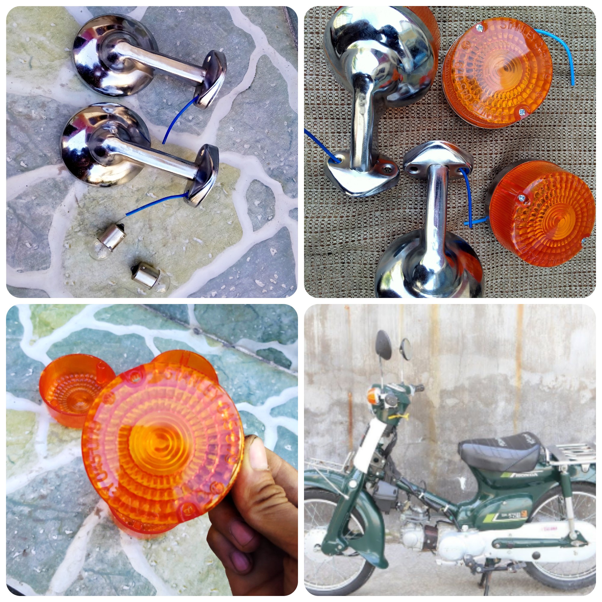 củ nhan sau xe honda cub ( 78, 79 , 80 , 81 ) tặng kèm lắp chụp và bóng nhan