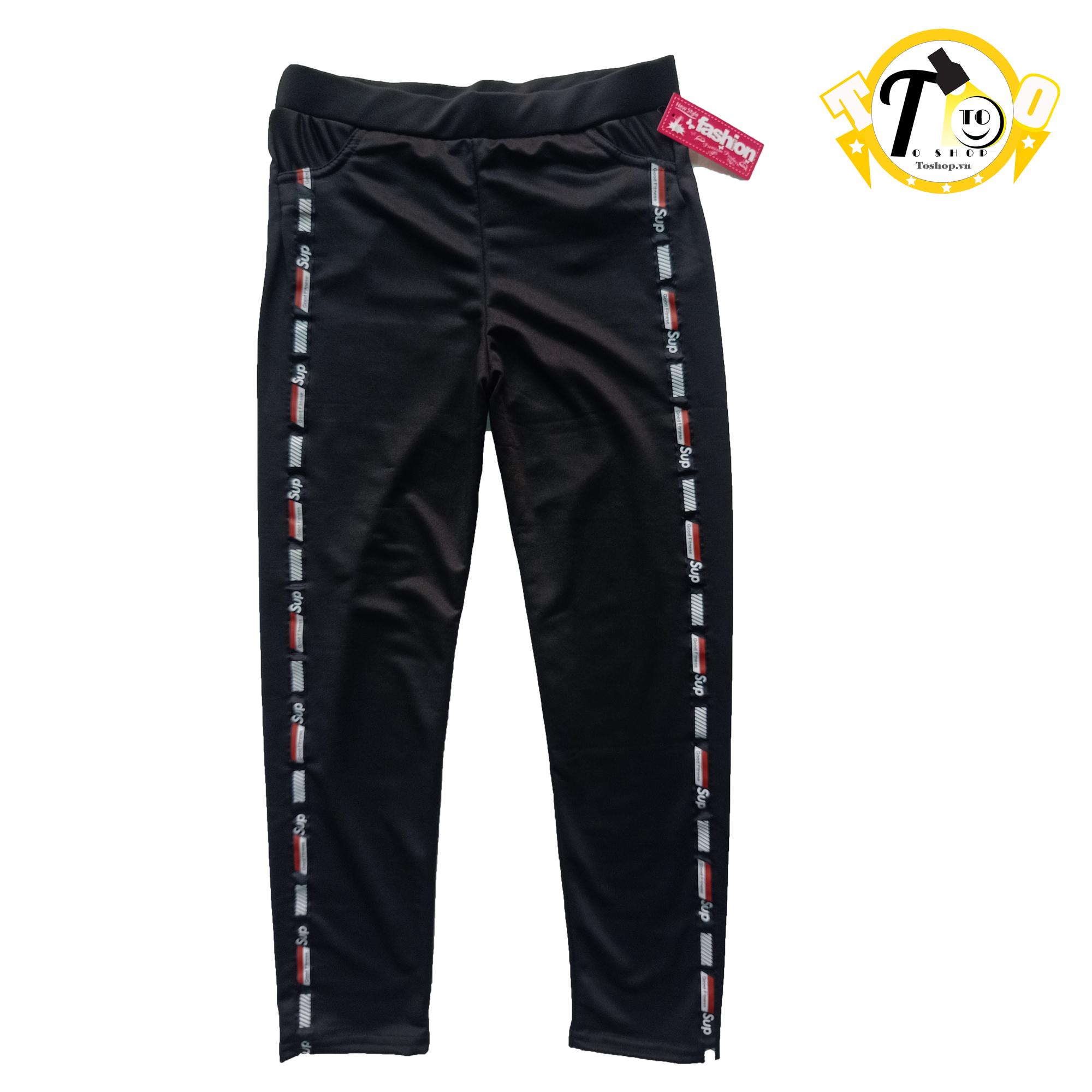 [HCM]Quần Thun Nữ ôm body - legging nữ ( Sọc trắng đỏ Sup thời trang ) Sup
