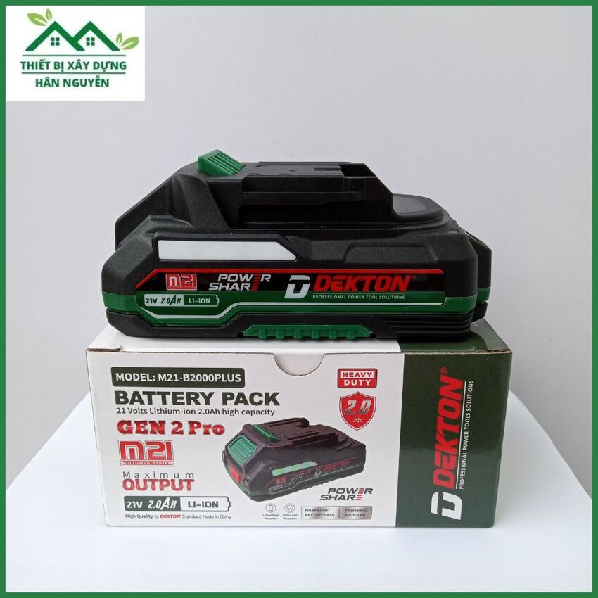 Pin Dekton 2Ah M21-B2000Plus 21V Li-ion 5cell