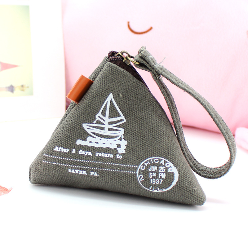 Ví củ ấu mini vải thô dễ thương - A276