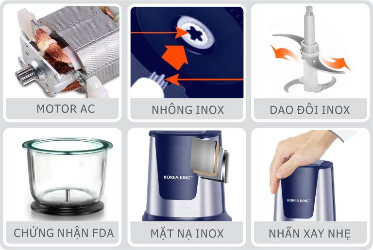 Máy Xay thịt Korea King PMC-15 1.5 lít
