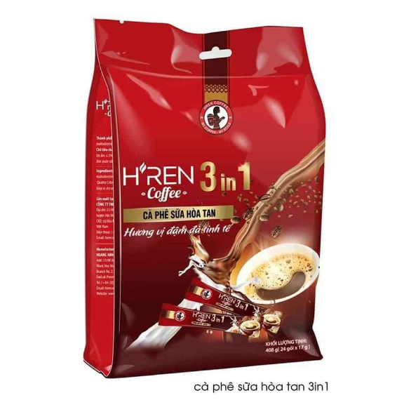 Cà phê sữa hòa tan hren 3in1 17gram