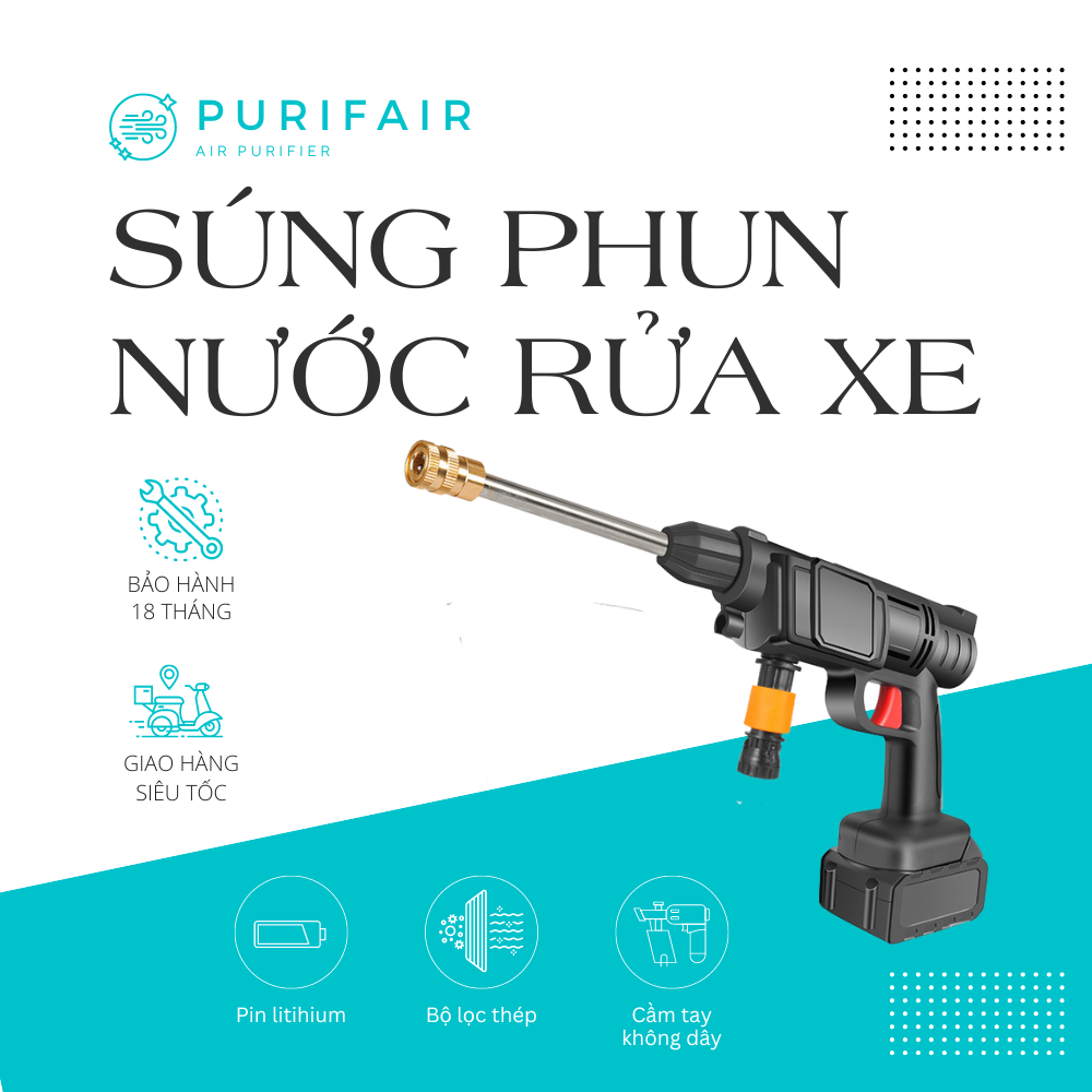 Máy xịt rửa dùng pin 20V TOTAL TPWLI2028 Không kèm pin sạc.Kèm 1 súng ...