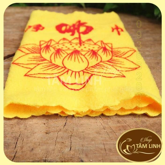 [Ảnh thật] Khăn lau bàn thờ Hoa Sen (lau tượng,Phật...)