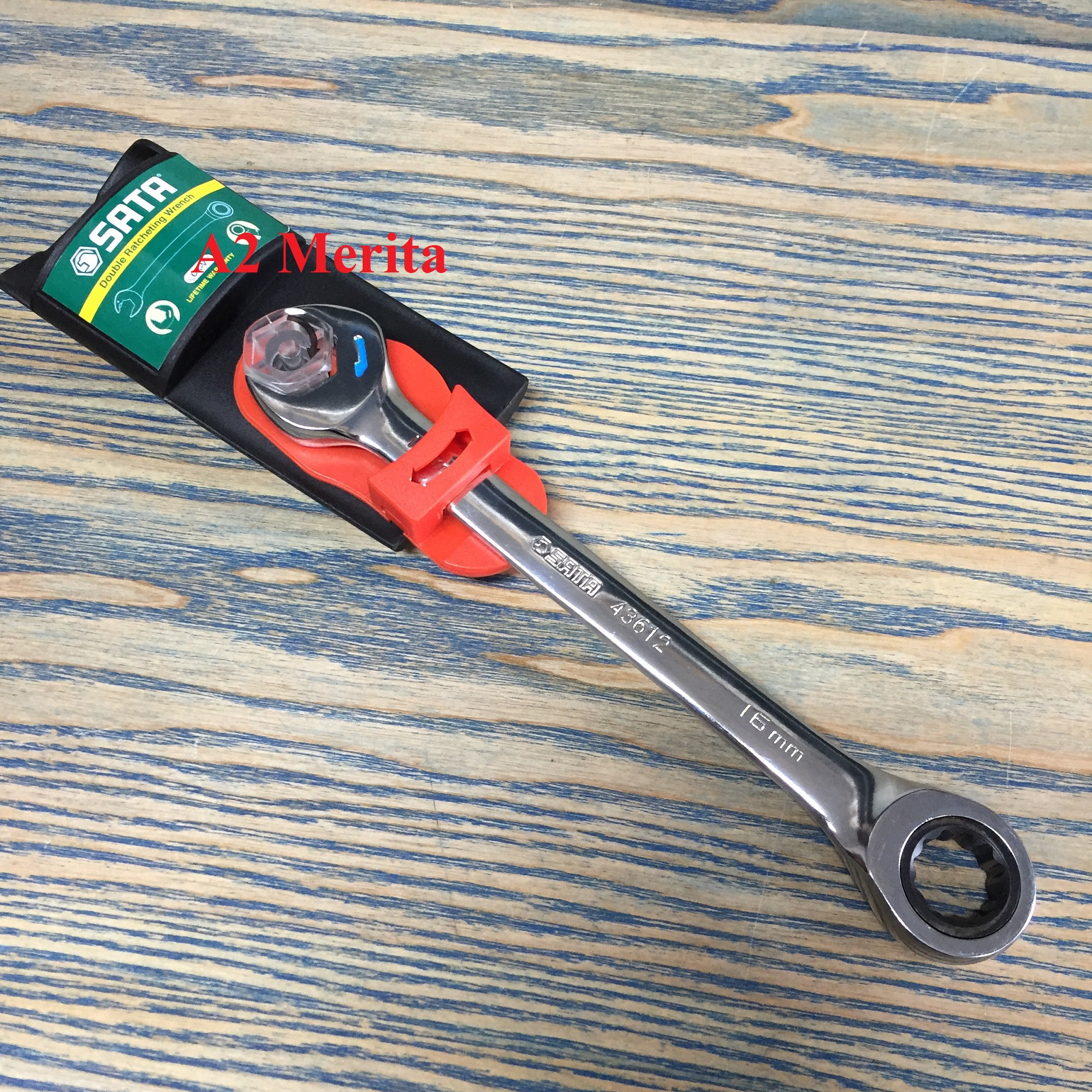 Cờ lê vòng miệng tự động 16mm sata 43612