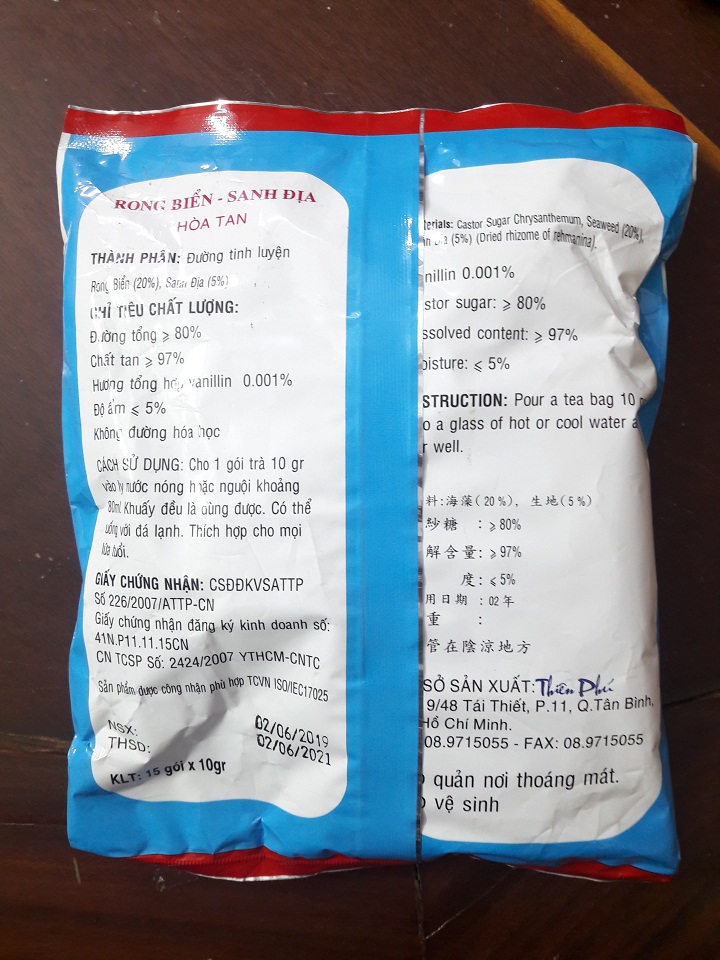 [HCM]Trà Rong biển sanh địa