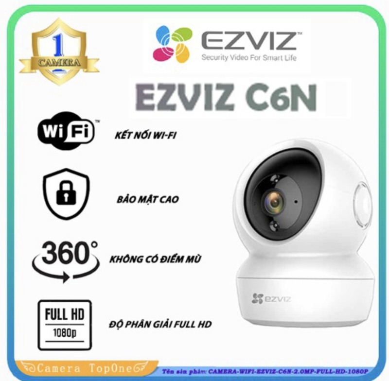 Camera Wifi Ezviz C6N 1080P 2M - Camera Không Dây Xoay 360 Đàm Thoại 2 Chiều kèm thẻ nhớ