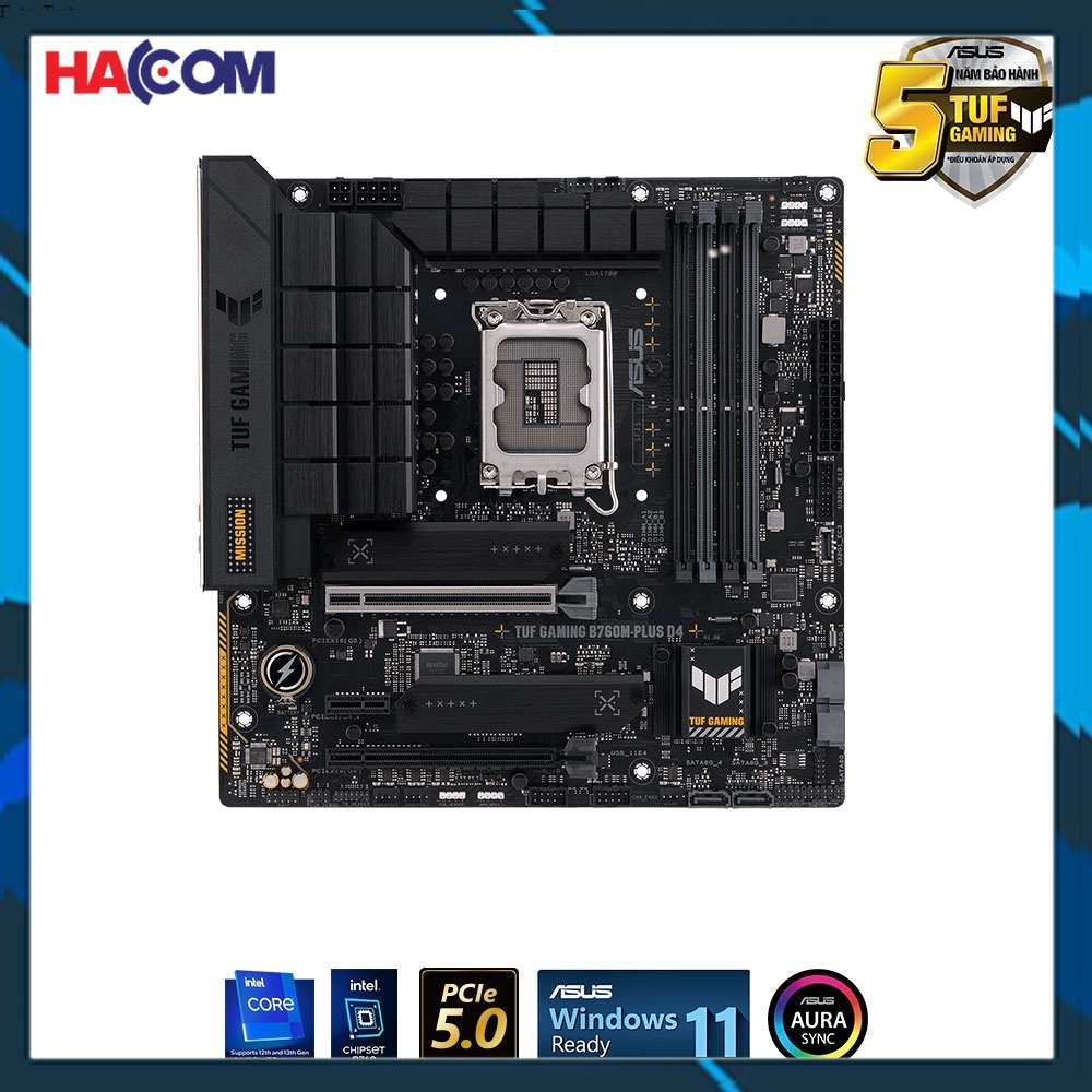 Mainboard asus tuf gaming b760m-plus d4 hiệu năng mạnh mẽ vững bền