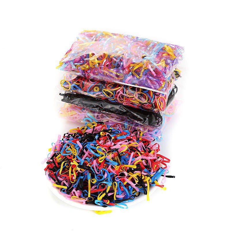 Set 300 dây thun cột tóc  dùng một lần