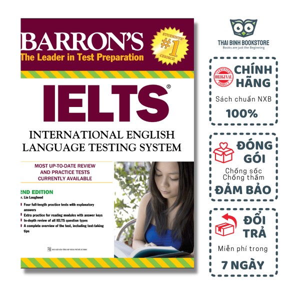 Sách - Barrons IELTS International English (2nd Edition - QR Code) - Luyện Thi IELTS - Dr. Lin Lougheed - Thái Bình Bookstore