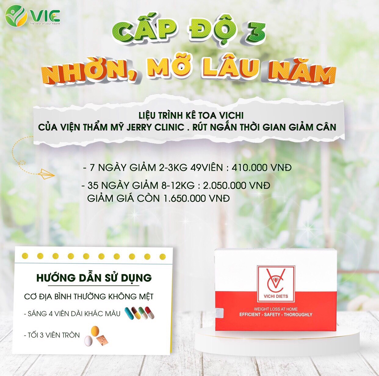 1 hộp Giảm cân Vichi Diets ( 49 viên )