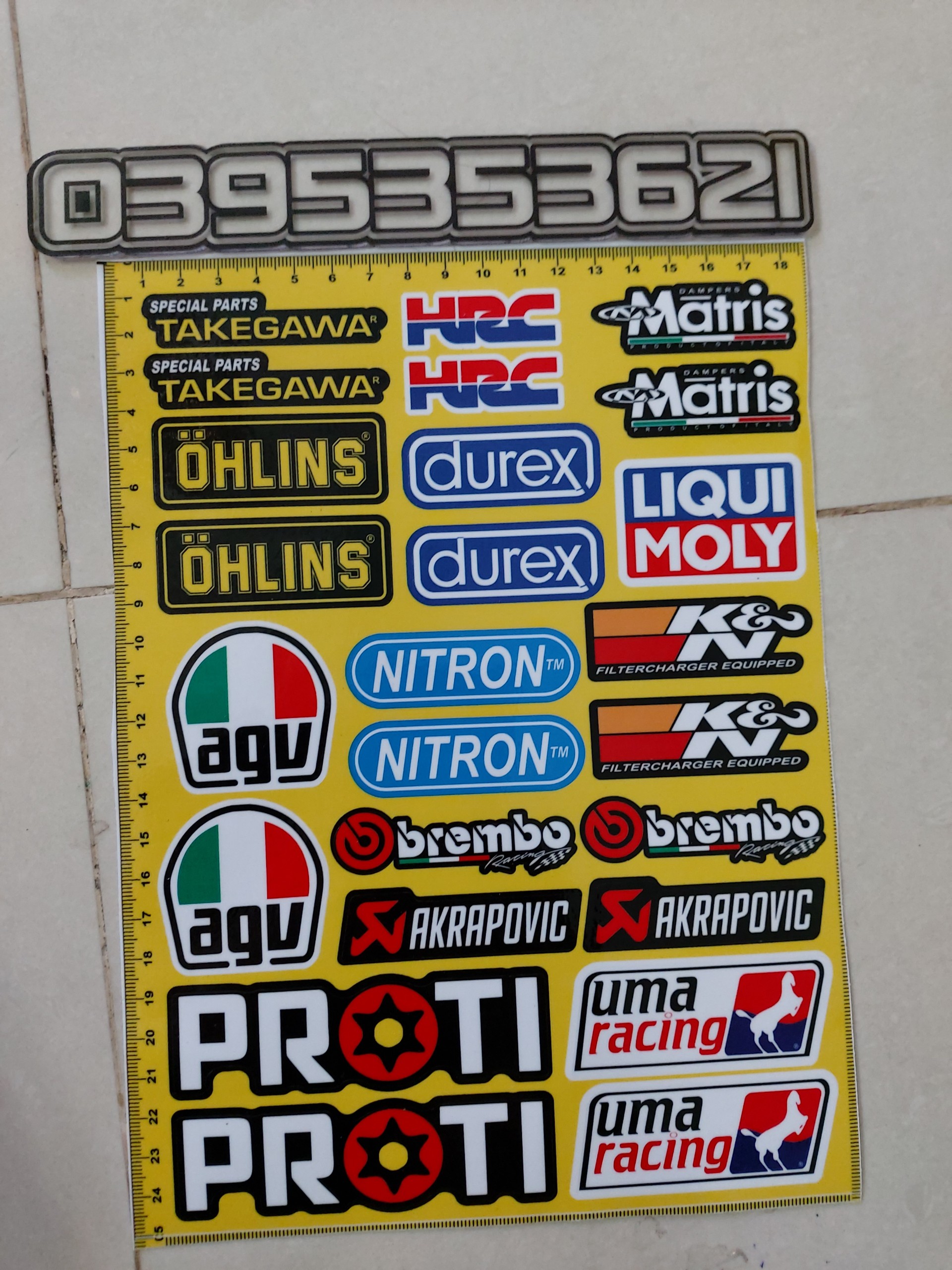 Logo dán xe máy trọn bộ
