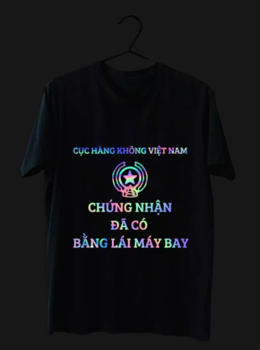 Áo thun phản quang 7 màu Lái máy Bay