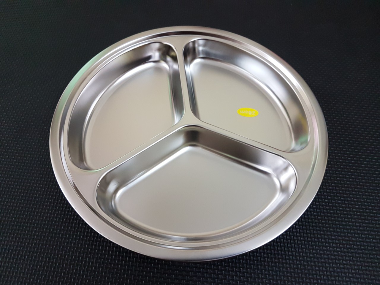 Khay cơm inox 3 ngăn tròn 26cm