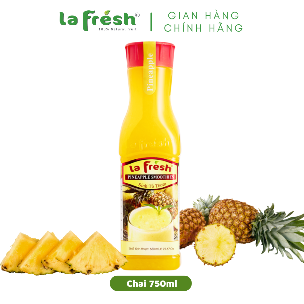 SINH TỐ THƠM LA FRESH 650ML (12/T)- PINEAPPLE SMOOTHIES