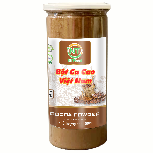 Bột cacao đăklăk nguyên chất ntfood 500gr - nhất tín food