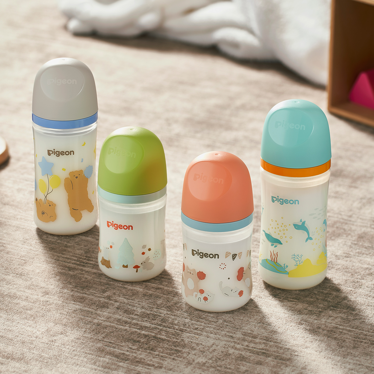 Bình sữa Pigeon PP Plus thế hệ III Hình Thú 160ml/240ml