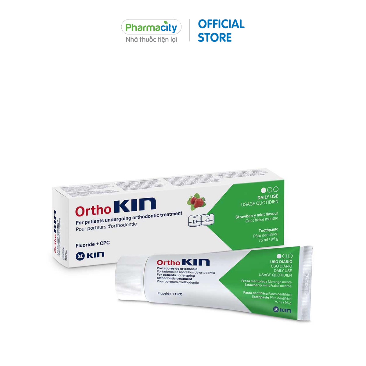 Kem đánh răng cho răng niềng Ortho Kin (Tuýp 75ml)