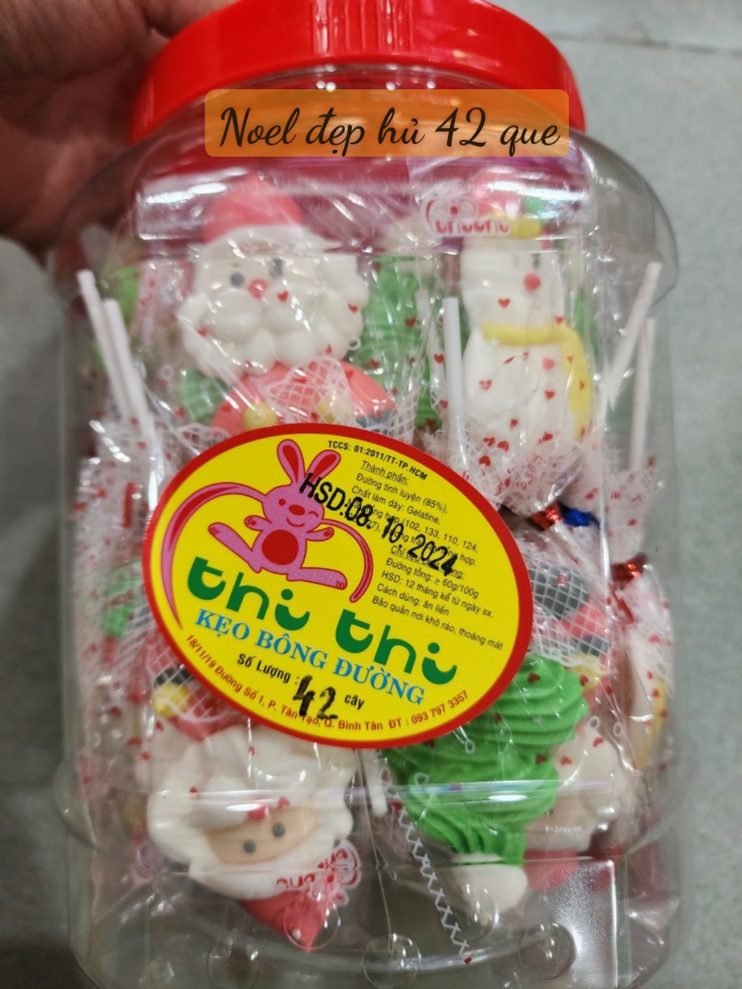 kẹo NOEL mix đủ hình Hủ 50 que - date luôn mới