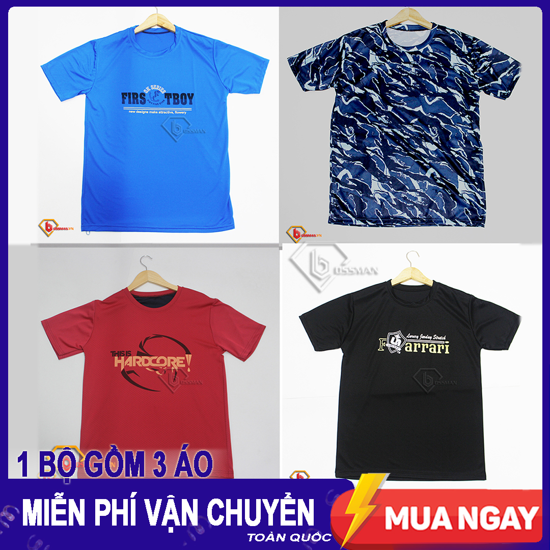 Combo gồm 3 Áo Thun Nam - Nhiều Màu