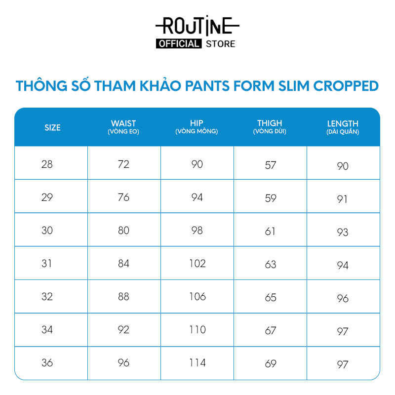 Quần Kaki Nam Cotton Trơn Form Slim Crop - Routine 10S23PCA101C