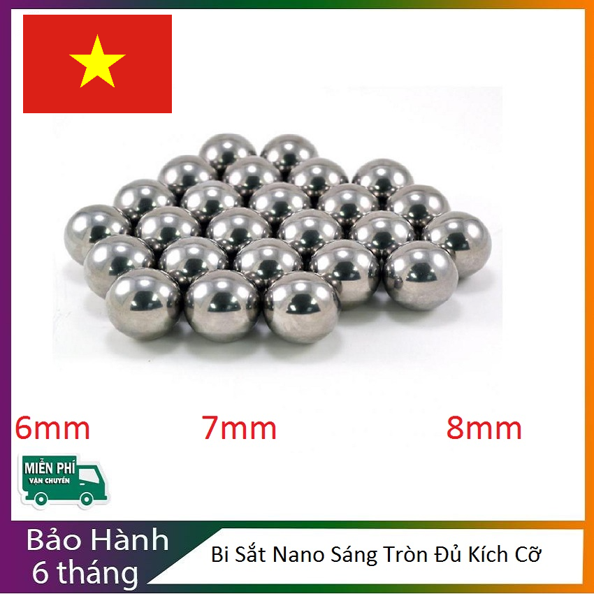 1Kg Bi Trục Xe Đạp Nano Sáng Bóng, Tròn Đủ Kích Cỡ 6mm, 7mm, 8mm Đồ Câu 24h