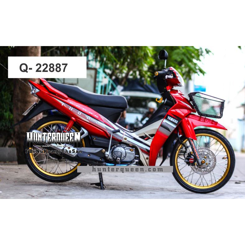 Tem Rời Sirius - Spark Nano, Đỏ Bạc - Thiết Kế Theo Yêu Cầu, Chỉnh Sửa Theo Ý. Sắc Nét, Bền Màu