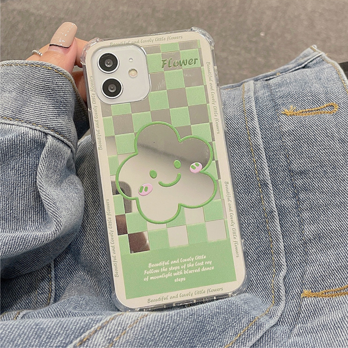 Ốp Lưng Gương Chống Sốc Cloud Flower