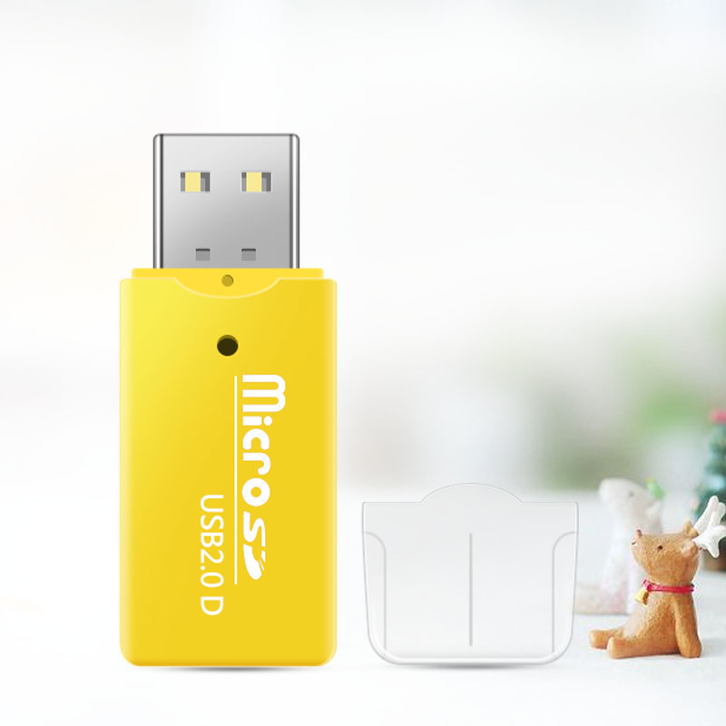 Portable Mini Usb 20 Reader Supports Tf Sd Mobile Memory Card Pc Laptops Mini Portable USB 2.0 TF Micro SD Memory Card Reader for PC Laptop Computer