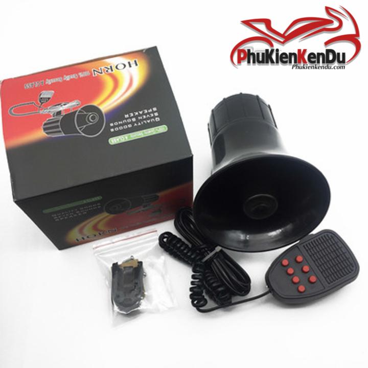 CÒI HÚ 7 CHẾ ĐỘ ÂM THANH CHUẨN CÓ MIC, 12V