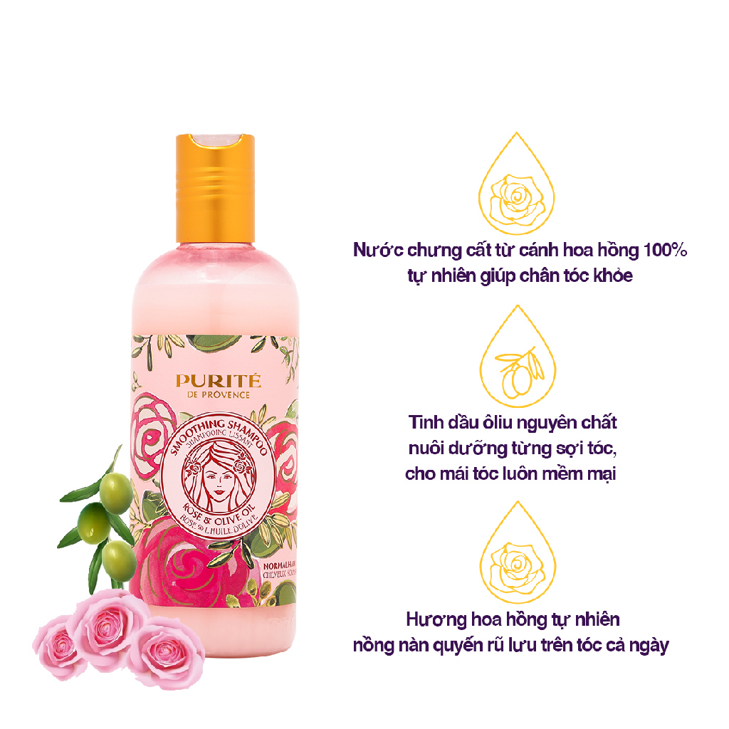 Dầu Gội Purité Hoa Hồng & Ôliu 250ml