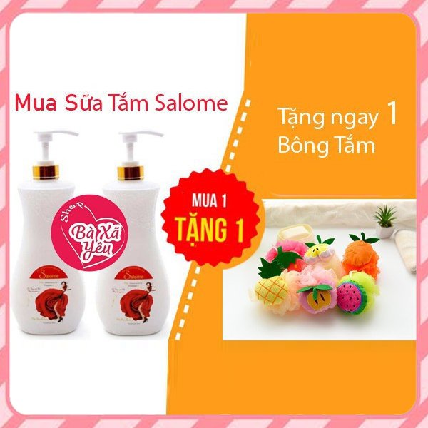Mua 1 tặng 1 _ sữa tắm thơm trắng da salome 1000ml