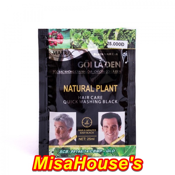 Dầu Gội Nhuộm Tóc - Gội Là Đen Matrix 25g [Hộp 10 Gói]