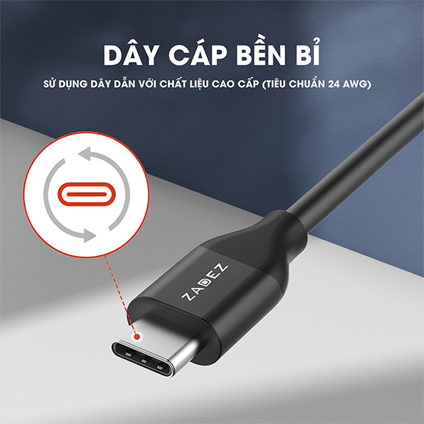 USB - C to USB 3.0 Cable Zadez Zcc-328