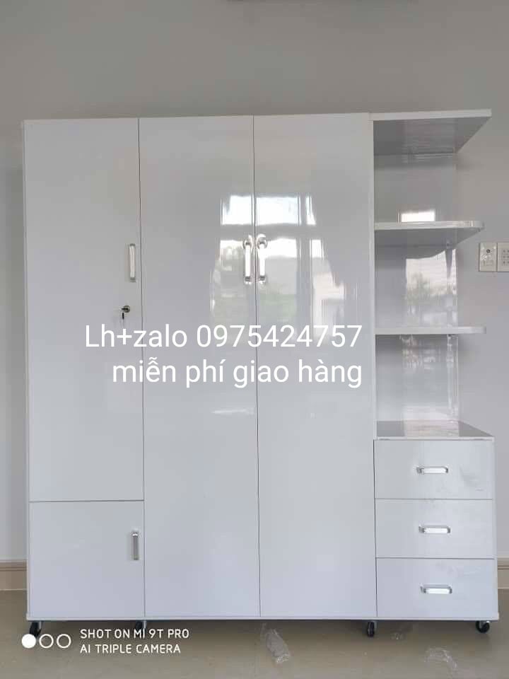 Tủ nhựa đài loan 3 cánh 1 kệ bo freeship