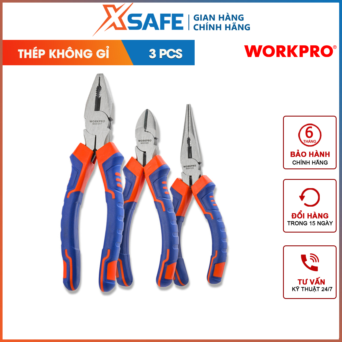 Workpro wp201007 original xsafe 3-piece 6 inch and 8 inch