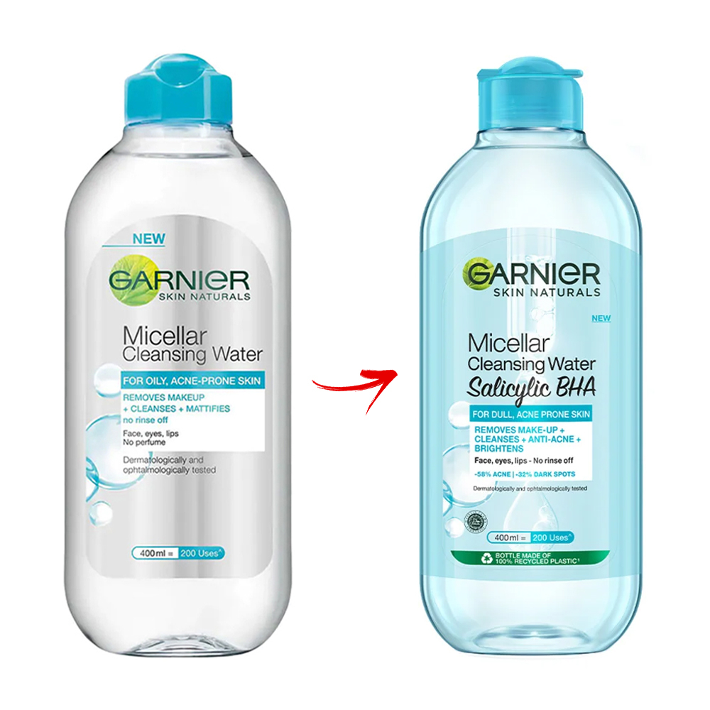 Nước tẩy trang garnier dành cho da dầu và mụn 400ml