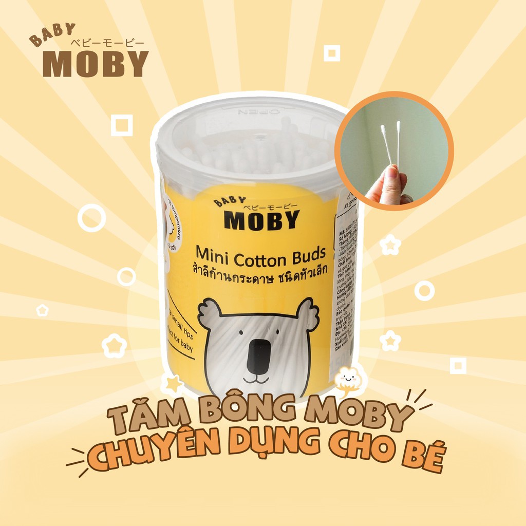 Bông Tăm Moby Thái Lan. An toàn cho bé