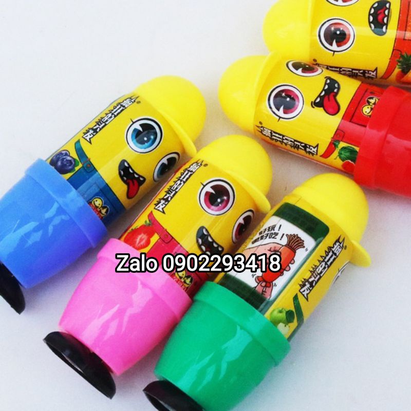 Loại to vỉ 20 kẹo son đùn sợi tóc ma thuật hình minion