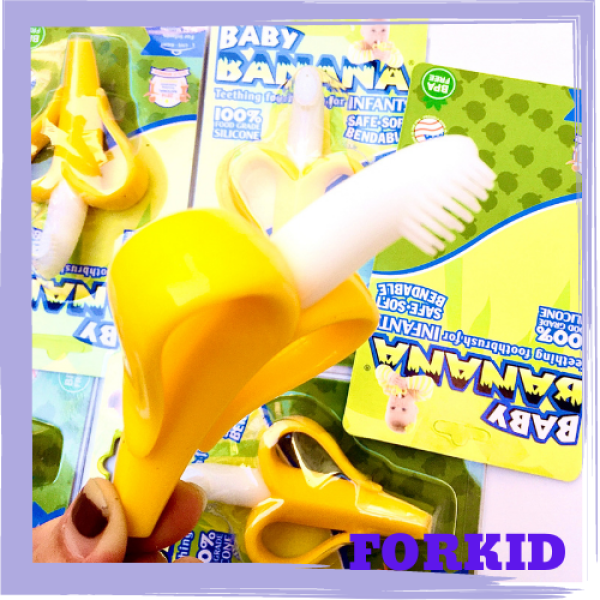 [TẶNG QUÀ] Gặm nướu silicon, ngậm nướu hình quả chuối Baby Banana fk024, miếng cắn răng giúp cho bé mọc răng dễ chịu, chính hãng, an toàn cho trẻ