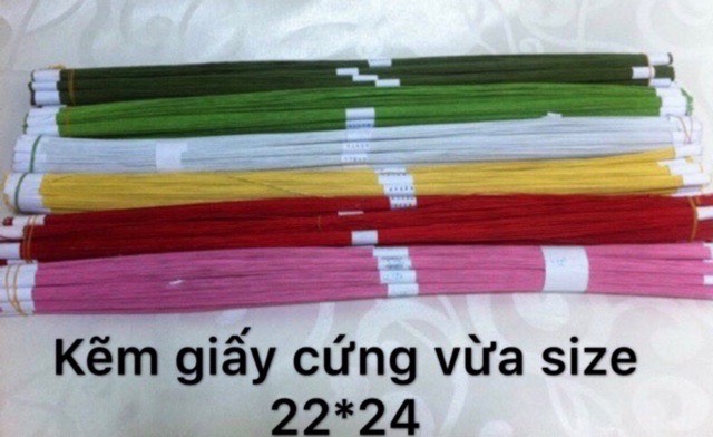 Kẽm giấy làm hoa ( dài 60cm bó 100 sợi ) 3 size (24)-(22)-(20)