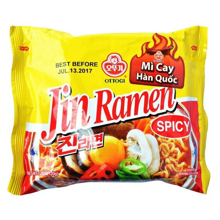 Thùng 20 gói mì Jin cay Ottogi 120g