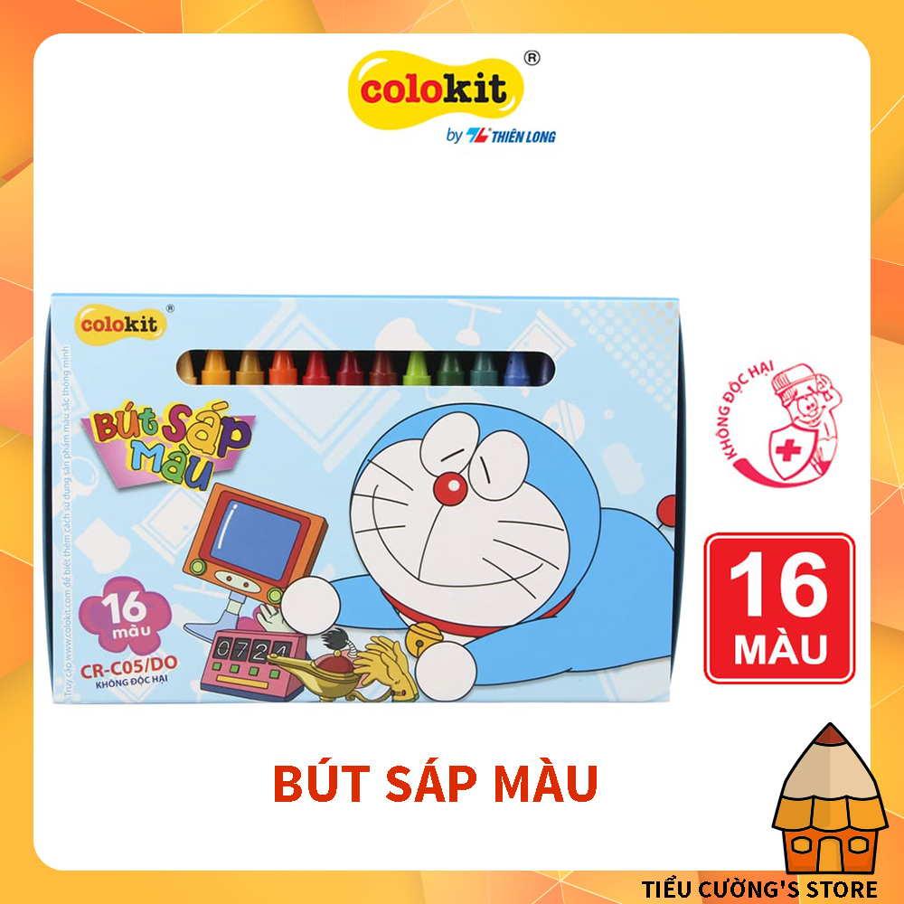 Bút Sáp 24 và 16 màu Thiên Long Colokit Doraemon