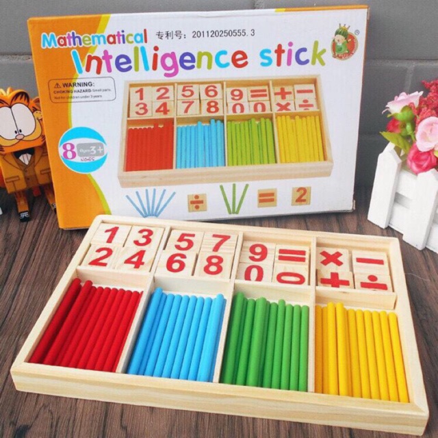 Đồ chơi bảng tính toán học gỗ - bảng tính que cho bé