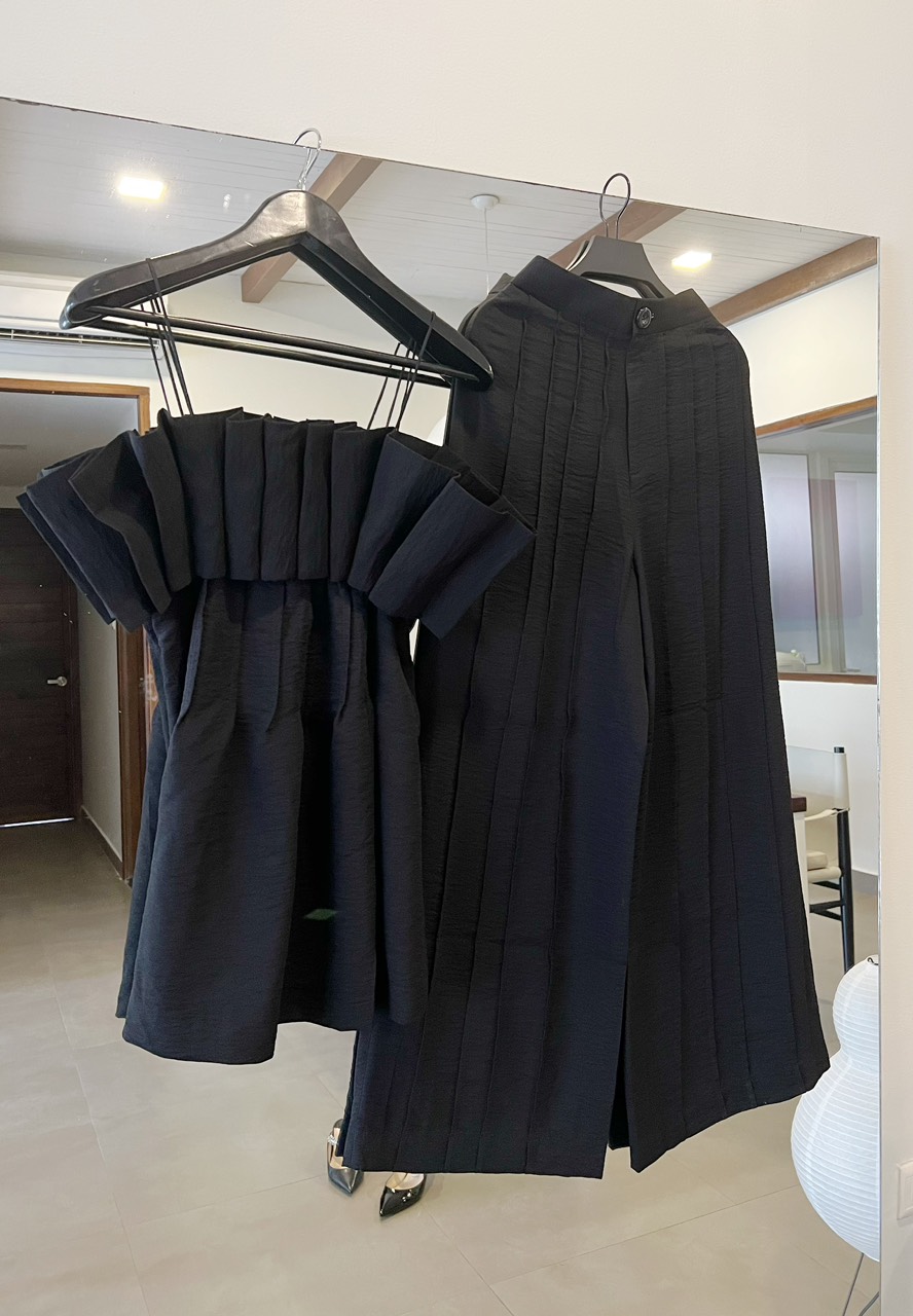 COCO SIN - Quần Linen Đen Dài