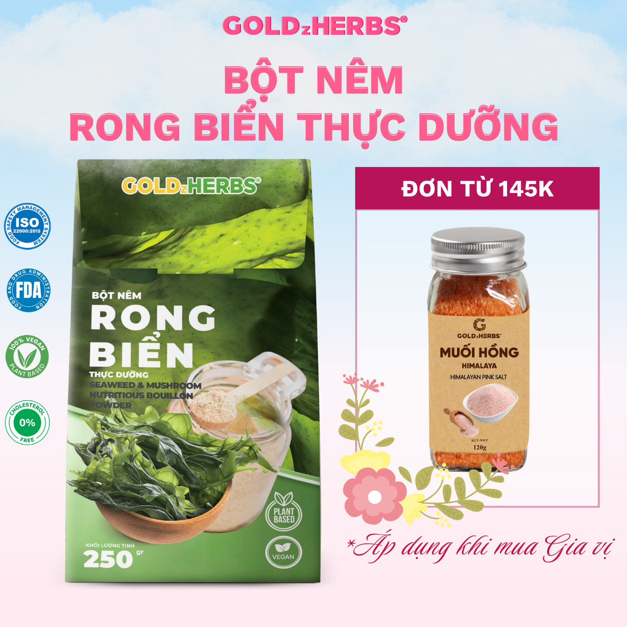 Bột Nêm Rong Biển Thực Dưỡng GoldzHerbs
