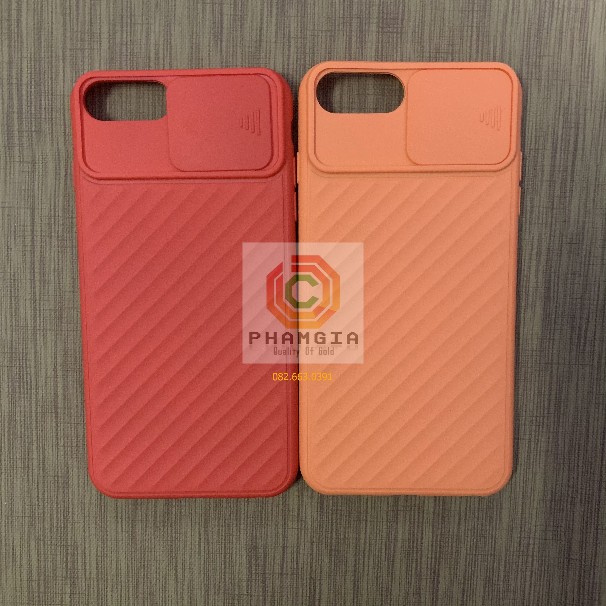 Ốp lưng bảo vệ cam kiểu vuông kéo trượt cho iphone 6 plus 6s plus