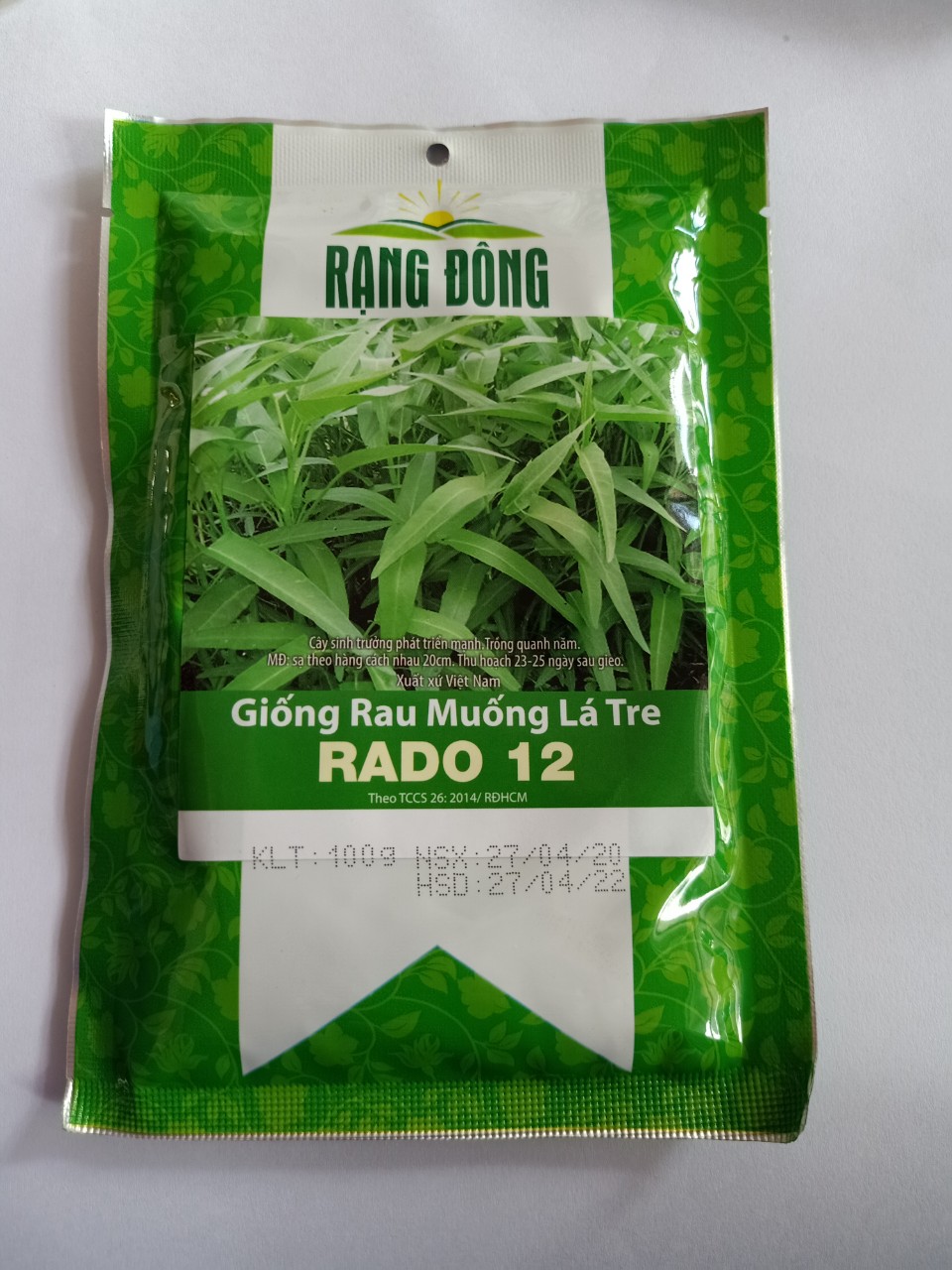 Hạt giống rau muống lá tre Rạng Đông